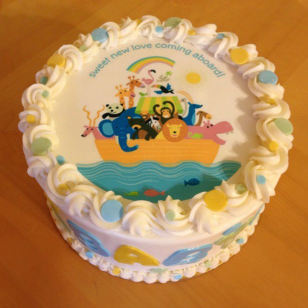 Noah's Ark Baby Shower Cake