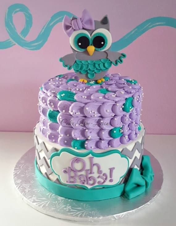 Owl Baby Shower Cake