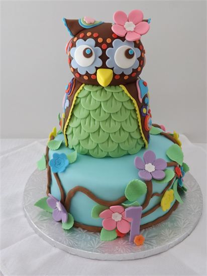 Owl Birthday Cake