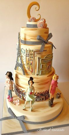 Paris Fashion Themed Birthday Cakes