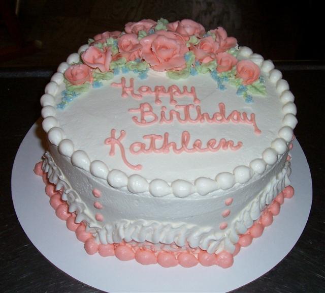 Peach Rose Birthday Cake