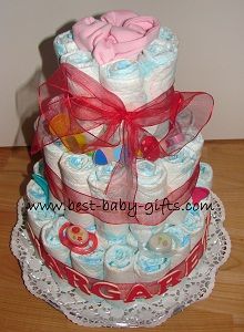 Personalized Girl Diaper Cake