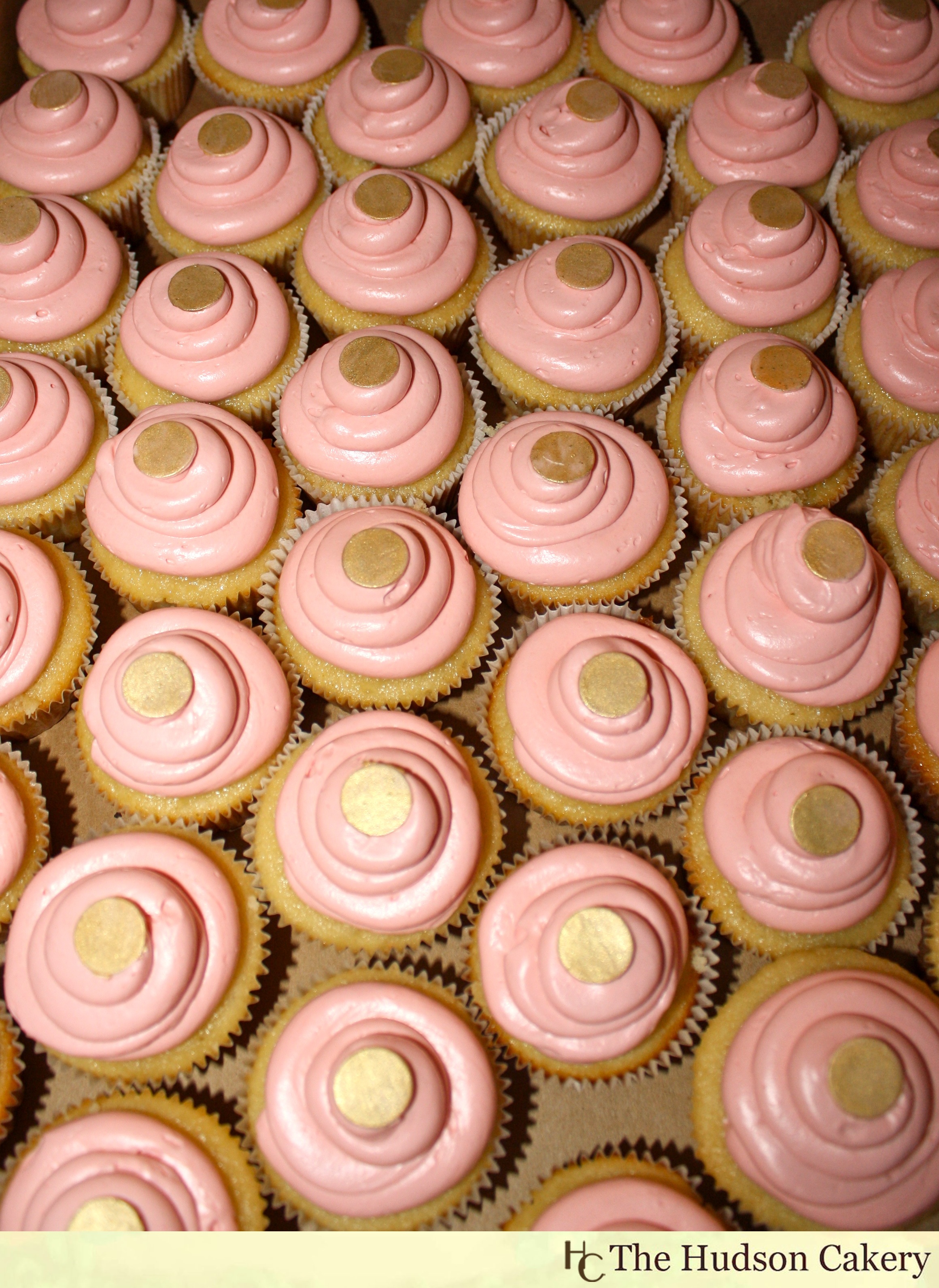 Pink and Gold Cupcakes