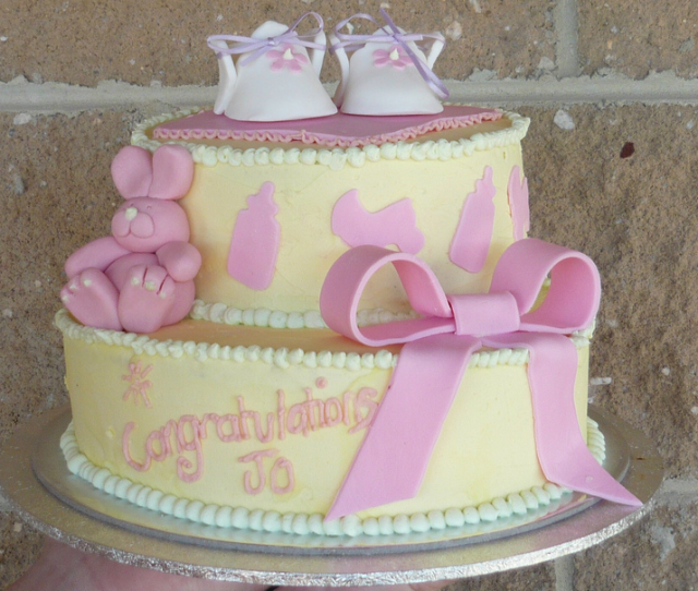 Pink Baby Shower Cake