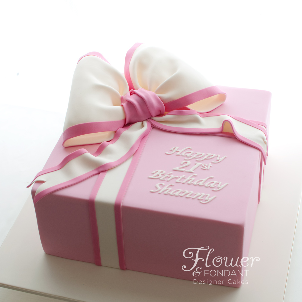 Pink Fondant Cake with a Bow