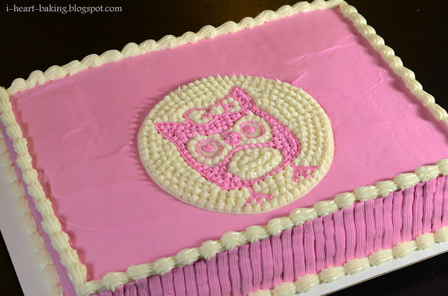 Pink Owl Birthday Cake