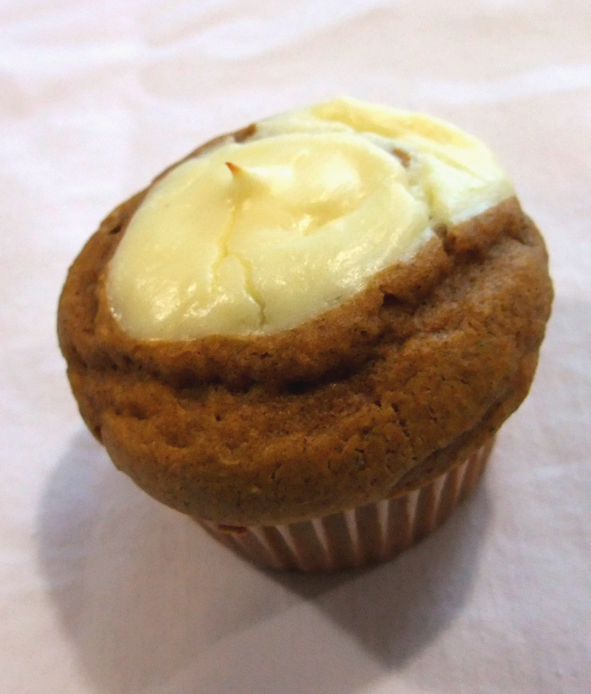 Pumpkin Cupcakes with Cream Cheese Filling