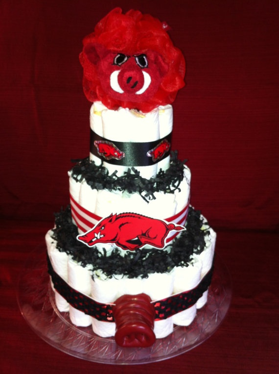 Razorback Diaper Cake