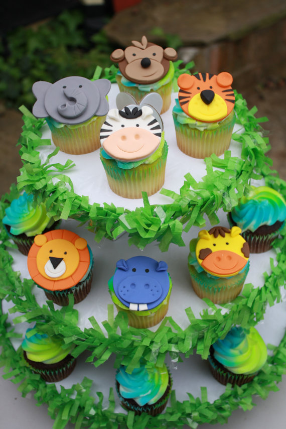 Safari Animal Cupcake Toppers