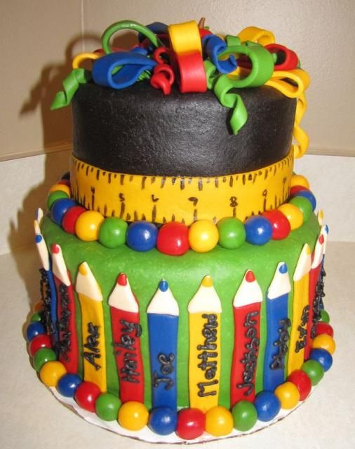 School Themed Birthday Cake