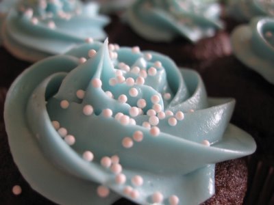 Simple Baby Boy Shower Cupcakes