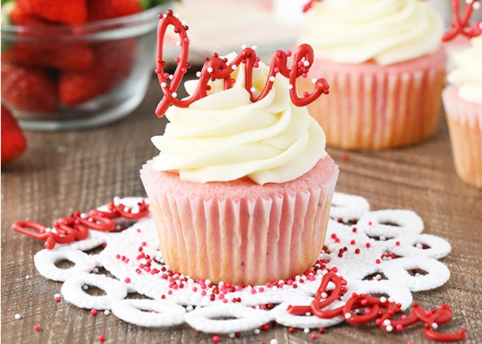 Strawberry Cupcakes with Cream Cheese Frosting