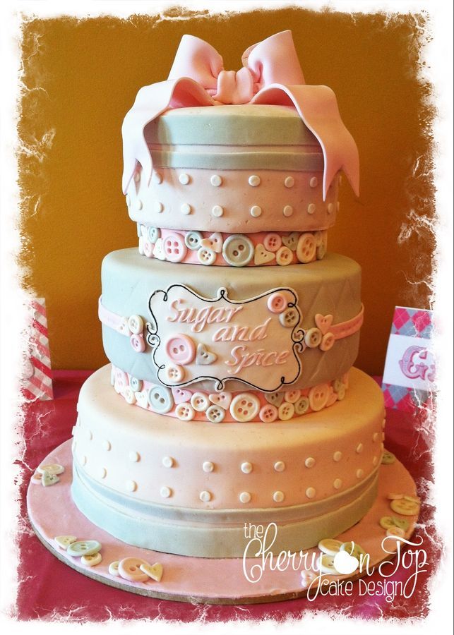 Sugar and Spice Baby Shower Cake