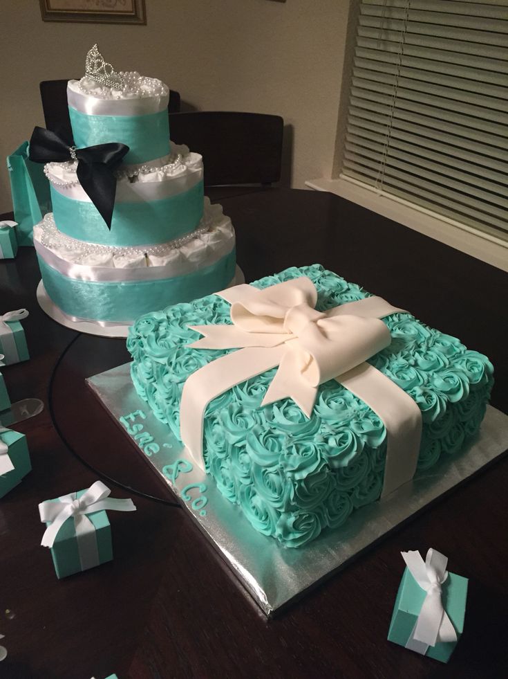 Tiffany Baby Shower Cake