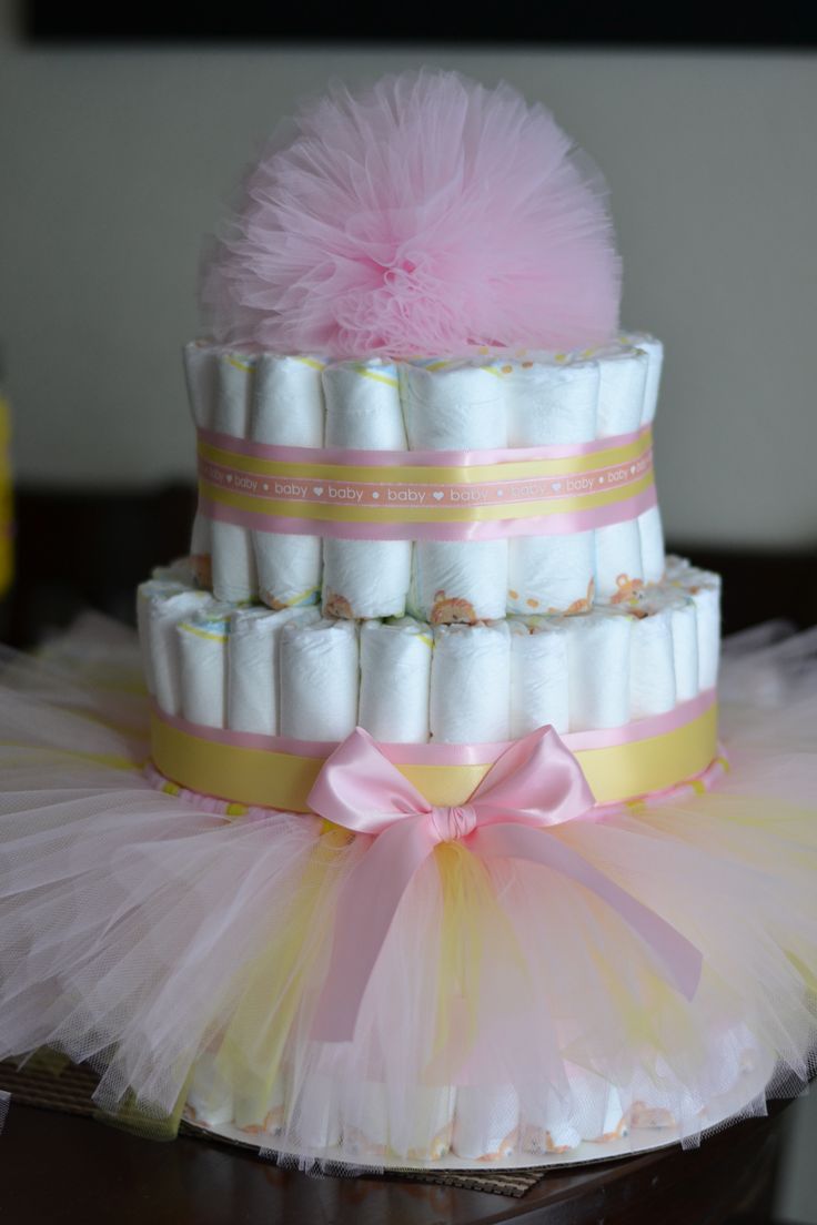 Tutu Baby Shower Diaper Cake