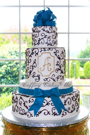 Wedding Cake with Monogram