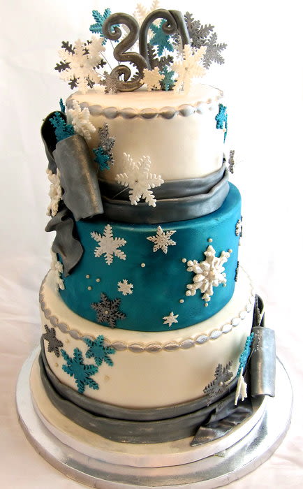 Winter Wonderland Birthday Cake 30th