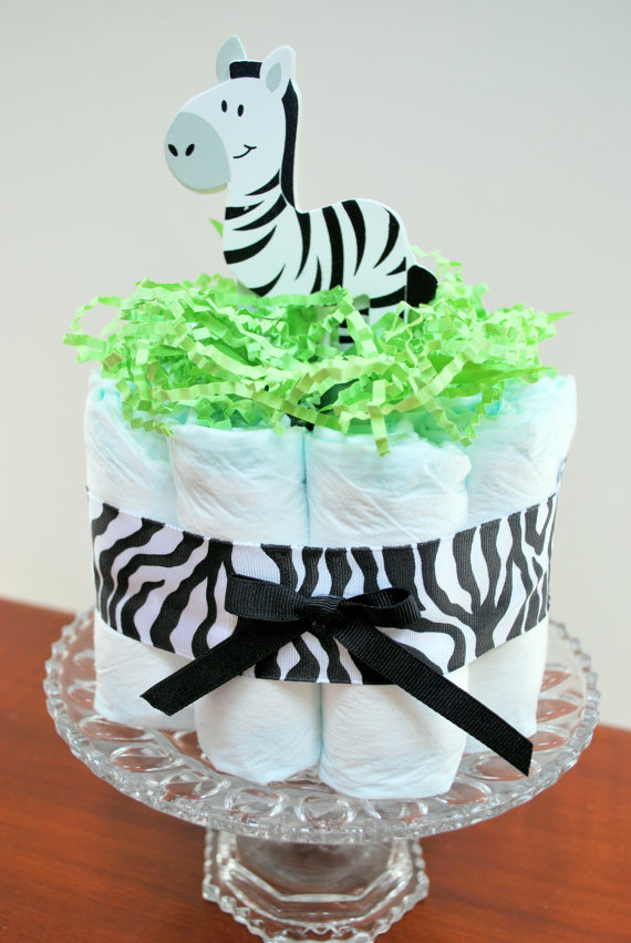 Zebra Diaper Cake