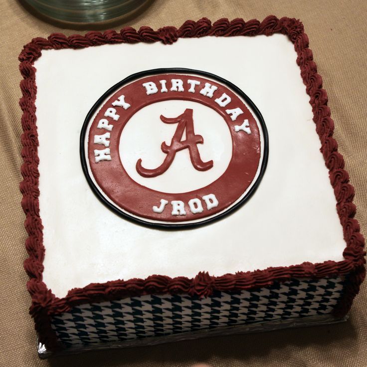 Alabama Crimson Tide Birthday Cake