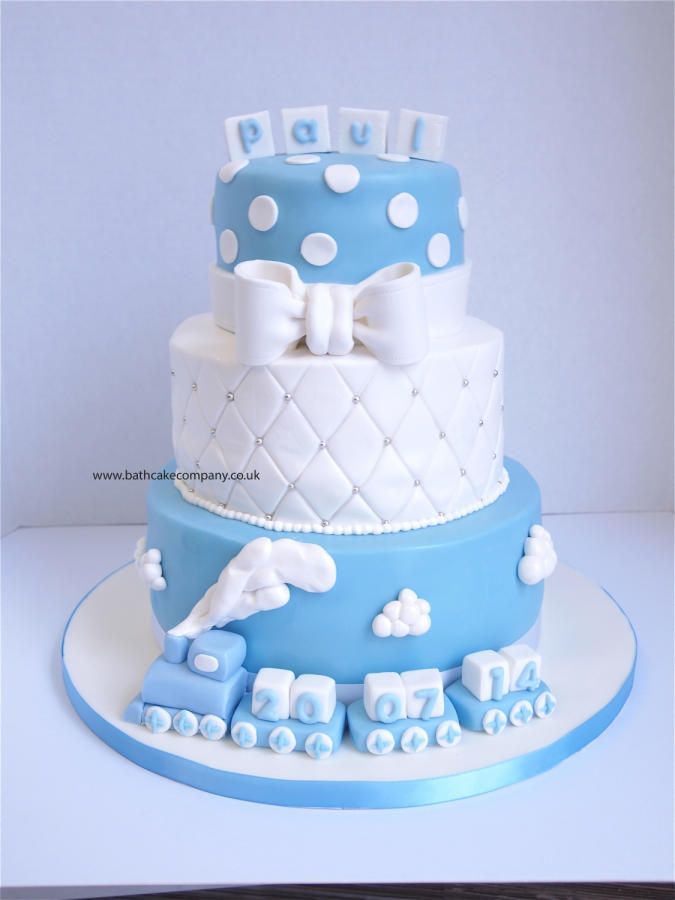 Baby Boy Christening Cake