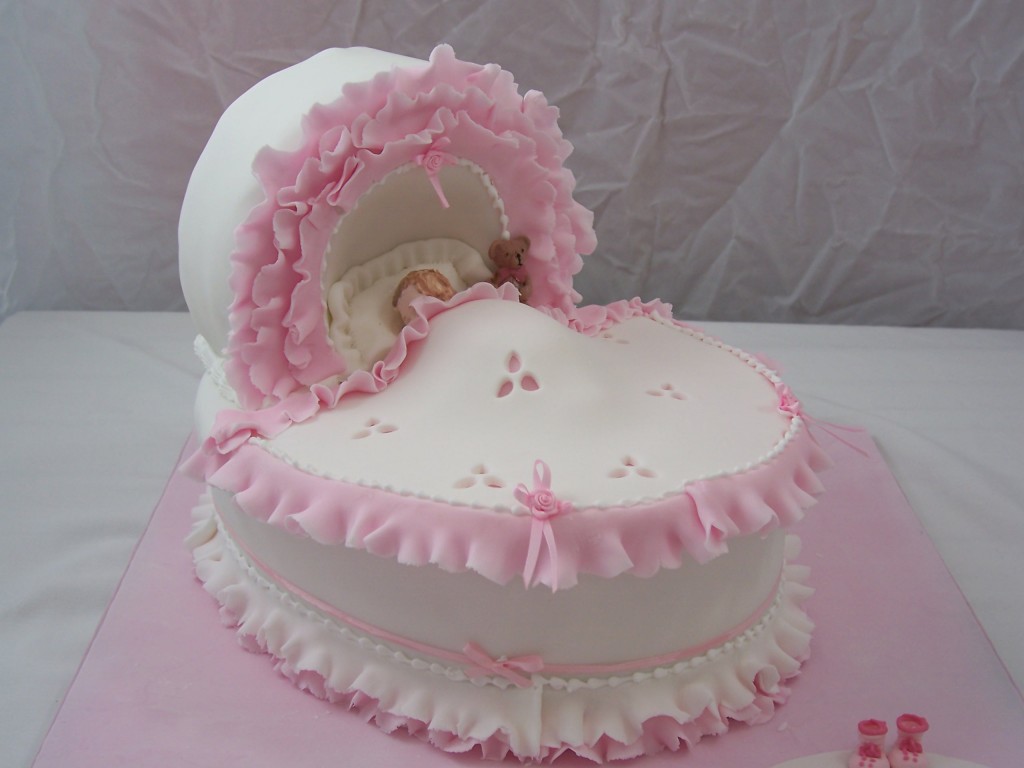 Baby Girl Christening Cake