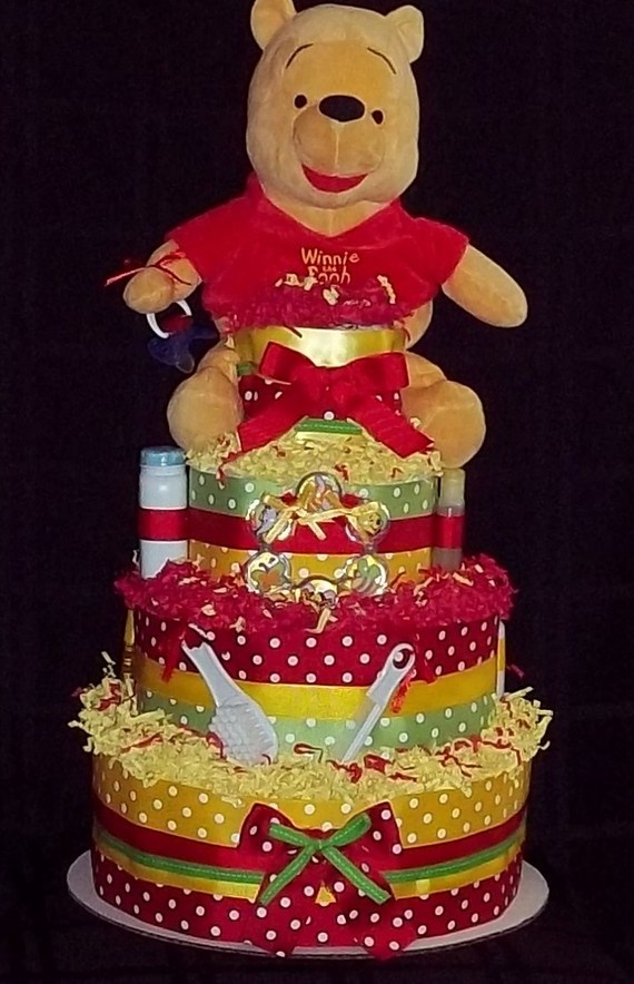 Baby Winnie the Pooh Diaper Cake