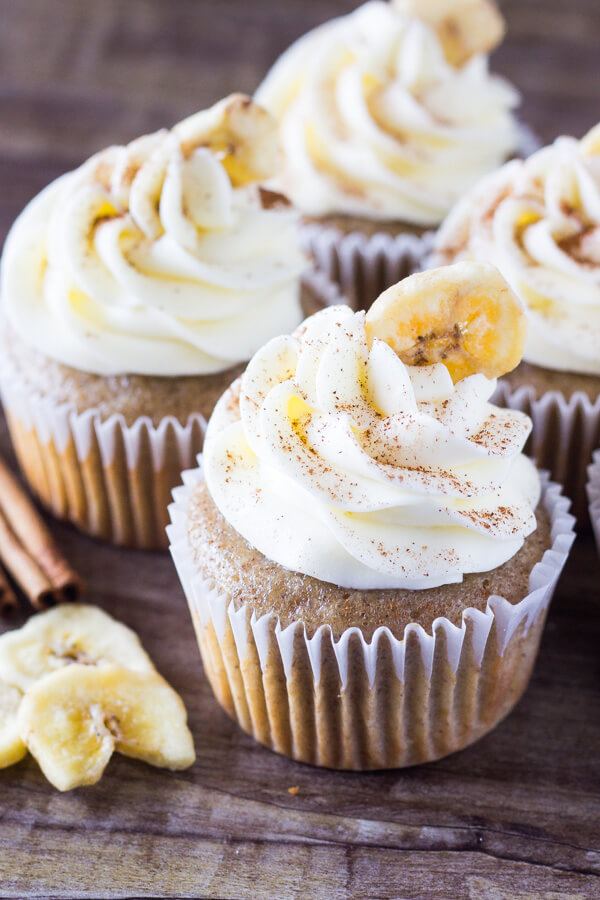 Banana Cupcakes with Cream Cheese Frosting