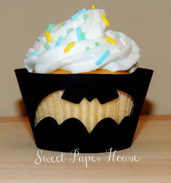 6 Photos of Batman Baby Shower Cupcakes