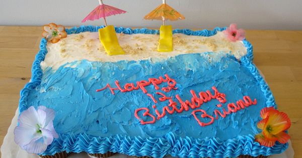 Beach Party Cupcake Cake