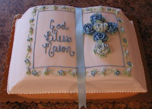 Bible Cake with Fondant Designs