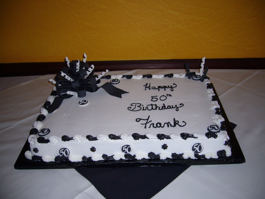 11 Black 50th Birthday Sheet Cakes Photo Man 50th Birthday Cake