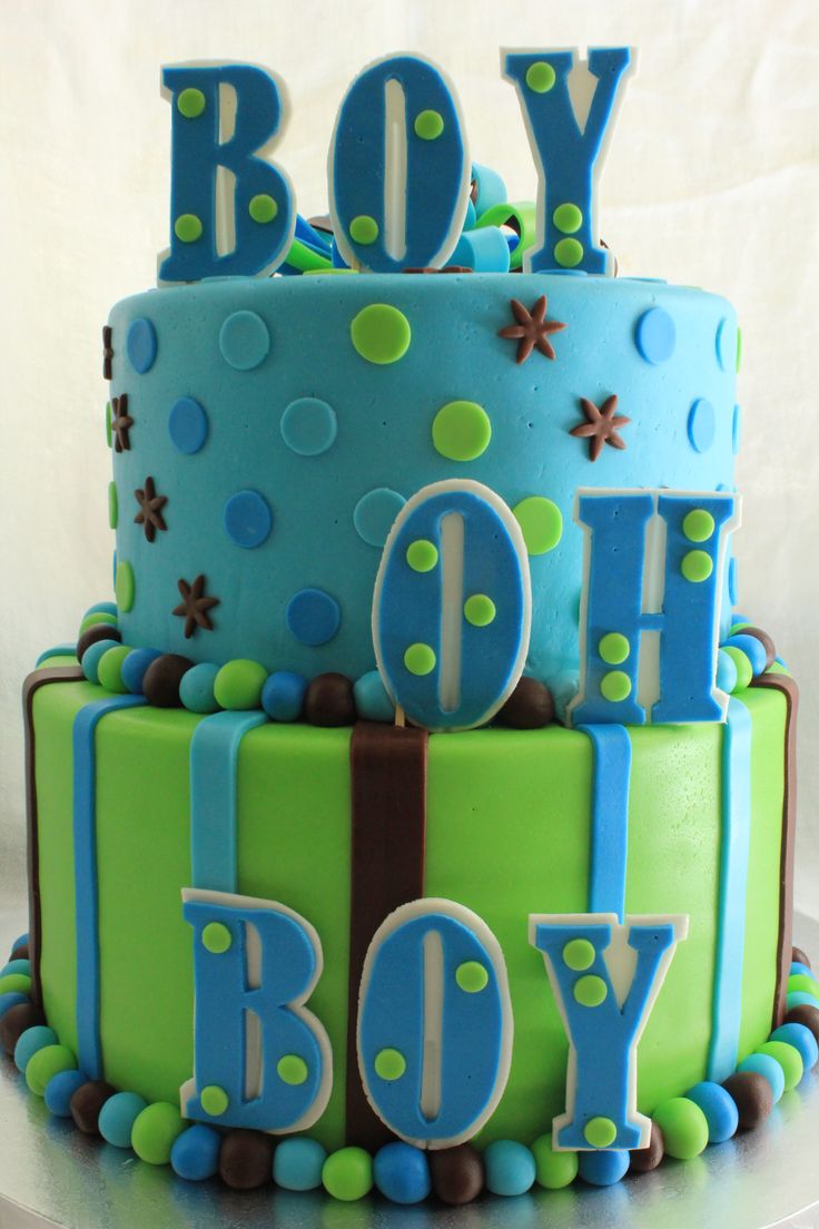 11 Photos of Blue And Green Baby Shower Cakes For Boys