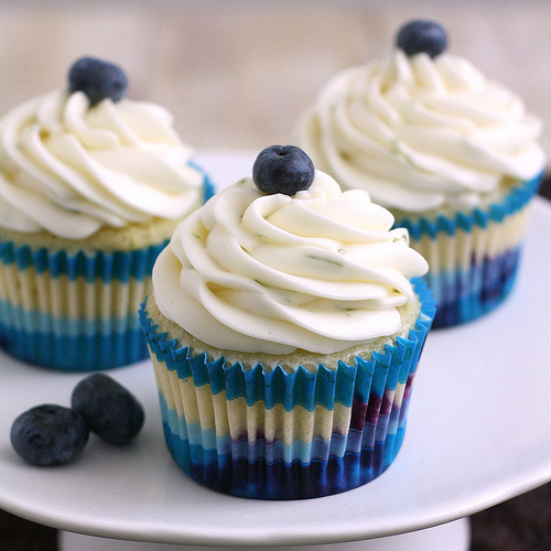 Blueberry Cupcakes with Cream Cheese Frosting