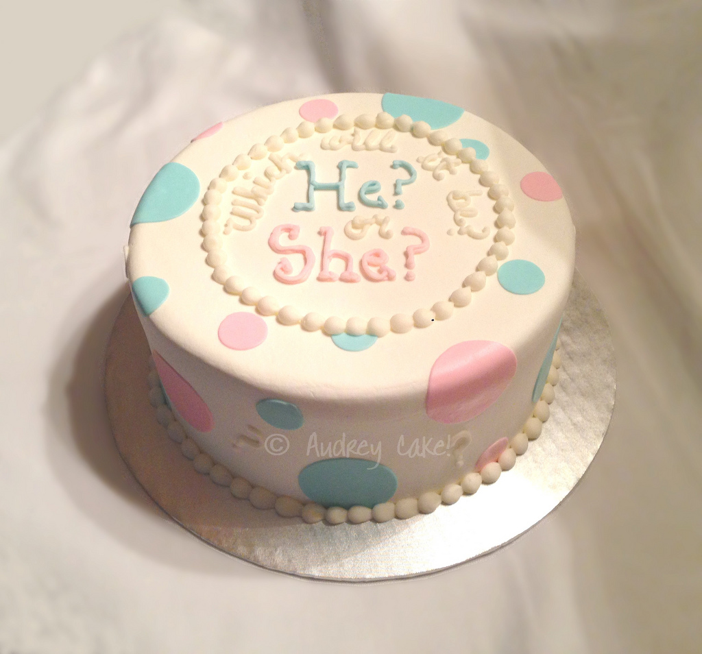 Boy or Girl Gender Reveal Cake