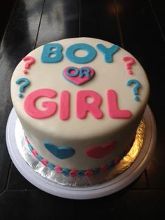 Boy or Girl Gender Reveal Cake