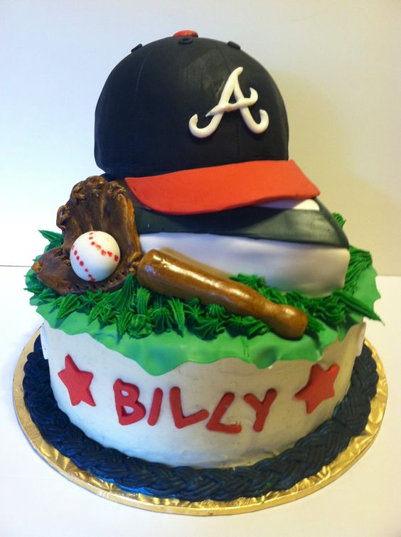 Braves Baseball Birthday Cake