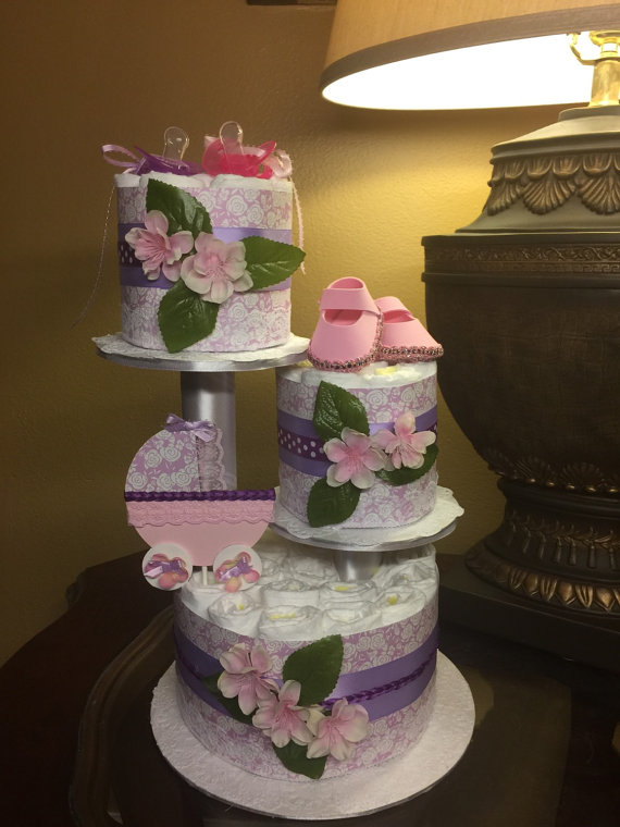 Cake Diaper Elegant Baby Girl