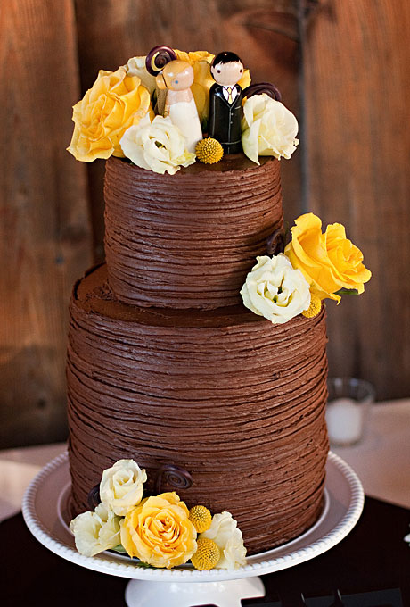 Chocolate Buttercream Wedding Cake