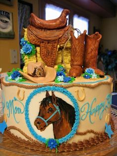 Cowgirl Horse Birthday Cake