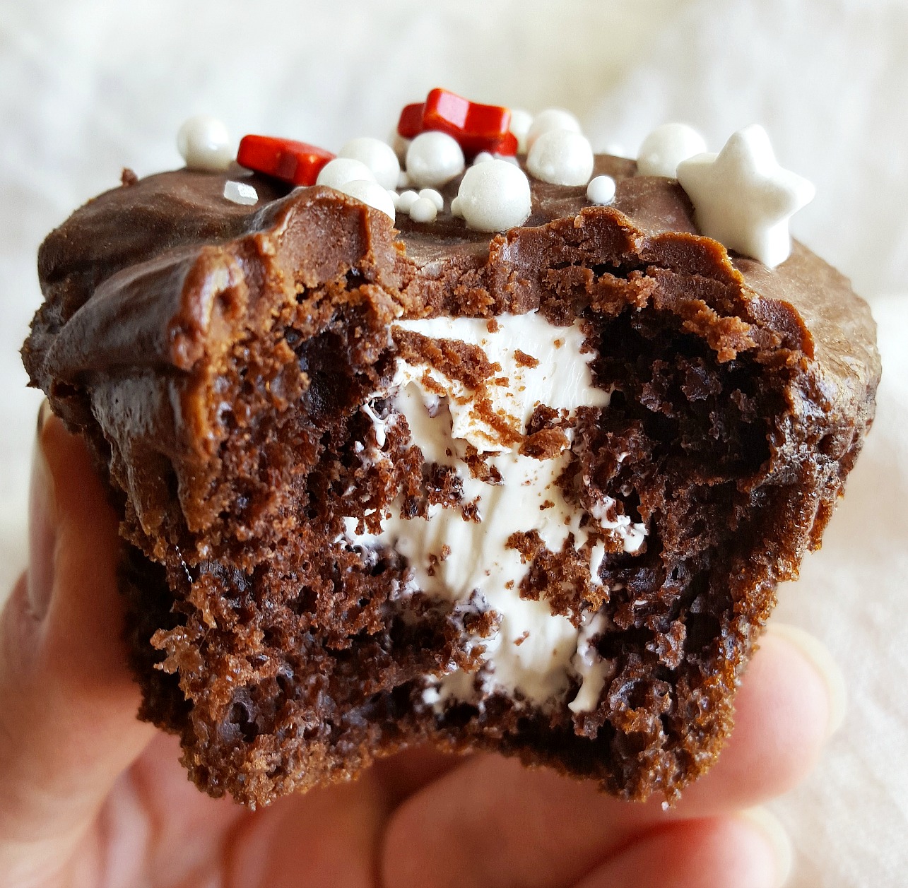 Cream Filled Chocolate Cupcakes Recipe