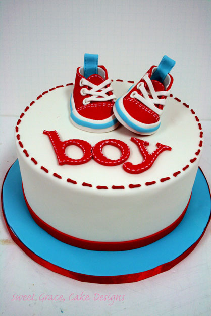 Custom Baby Boy Shower Cake