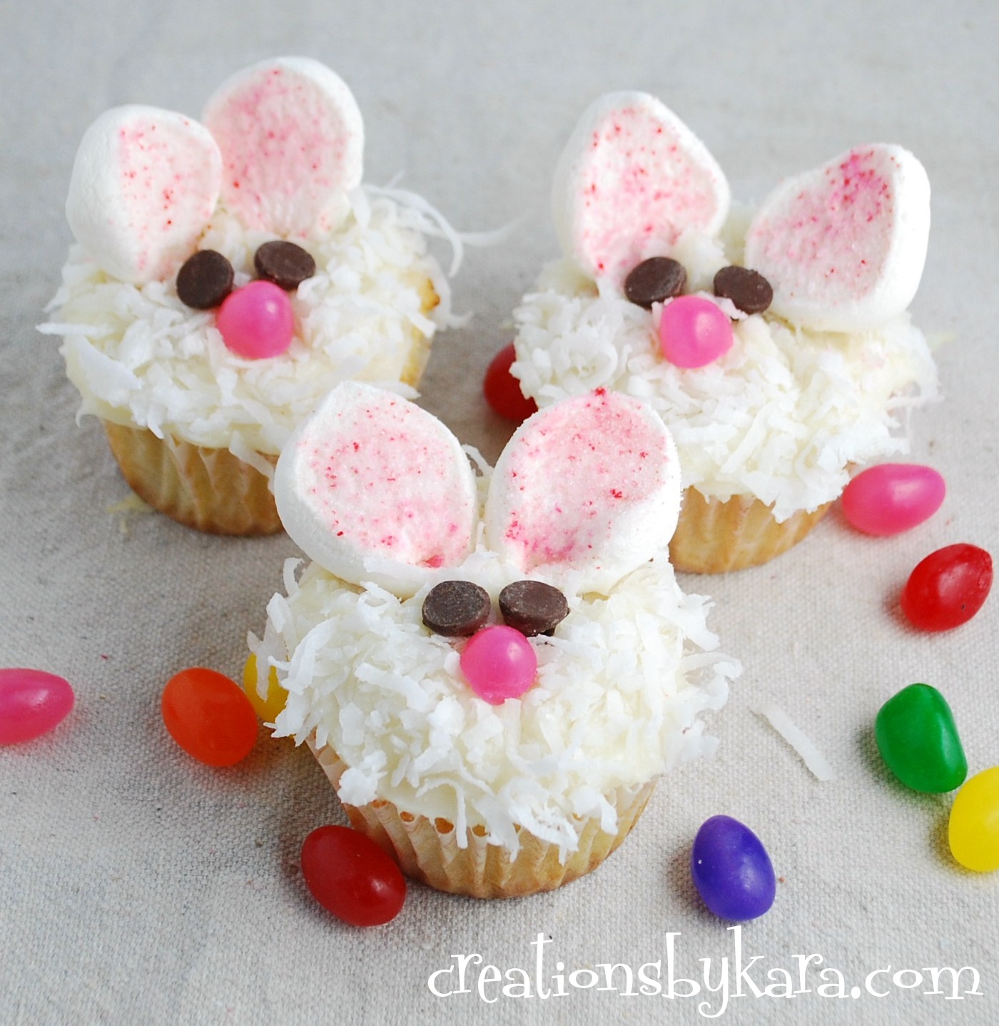 Cute Easter Bunny Cupcakes Recipe