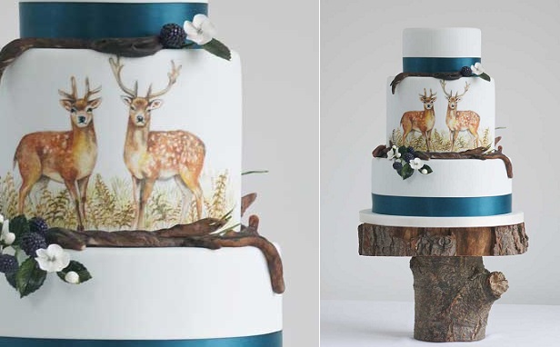 11 Deer Rainbow Wedding Cakes Photo Rainbow Wedding Cake Garden