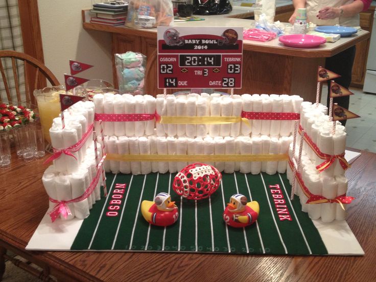 Diaper Cake Football Stadium