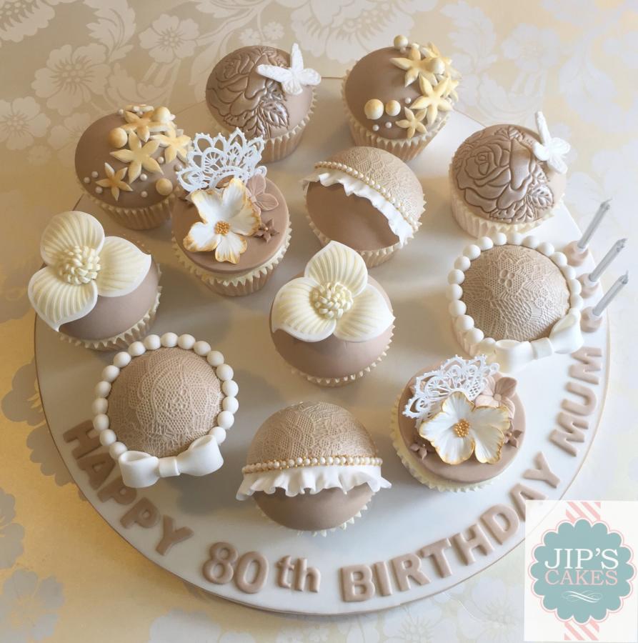 Elegant Birthday Cupcakes