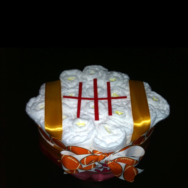 Football Diaper Cake