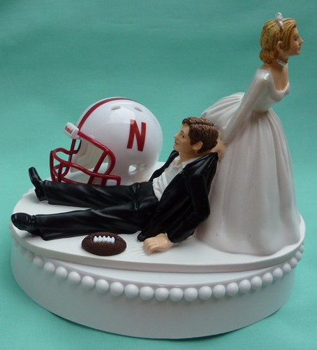 Football Themed Wedding Cake Toppers