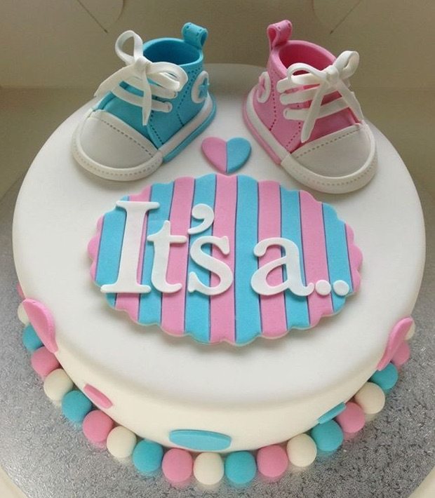 Gender Reveal Baby Shower Cake