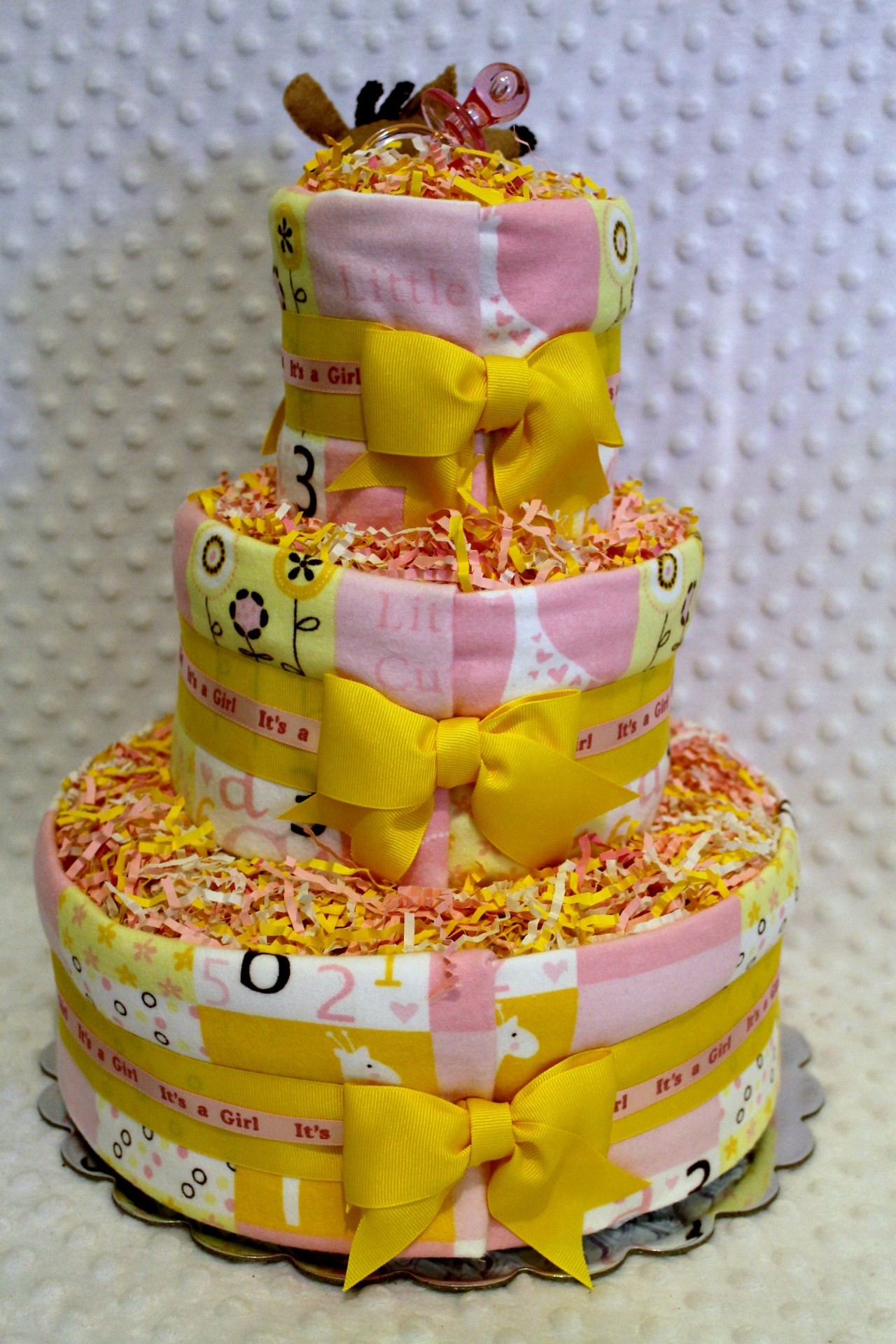 Giraffe with Diaper Cake