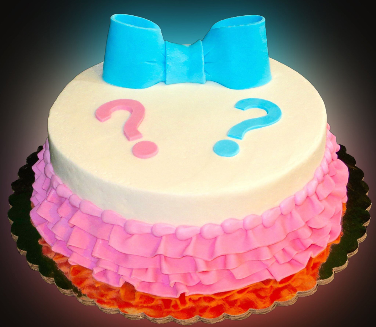 Girl Gender Reveal Cake